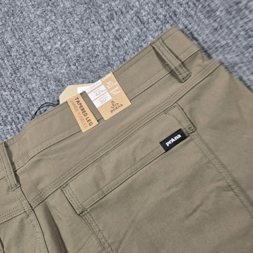 Prana Stretch Zion Slim Pant II Mens Pants 42x30 Brown Hiking Climbing Outdoor‎